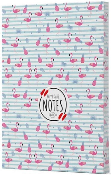 FLAMİNGO 4 ÇİZGİLİ DEFTER YAN BASKILI