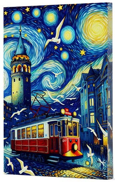VAN GOGH 1 GALATA ÇİZGİSİZ DEFTER YAN BASKILI