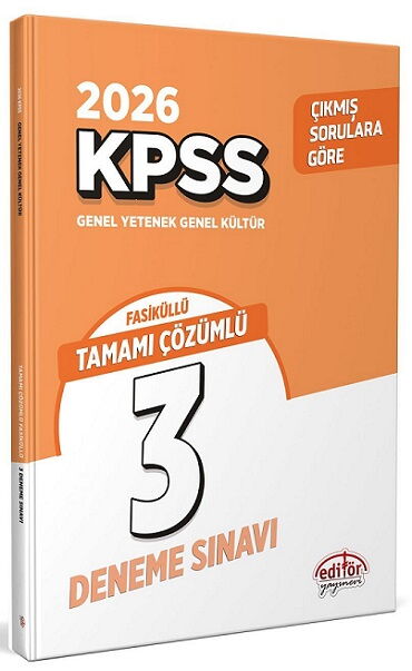 KPSS GENEL YETENEK GENEL KÜLTÜR 3 DENEME ÇÖZÜMLÜ