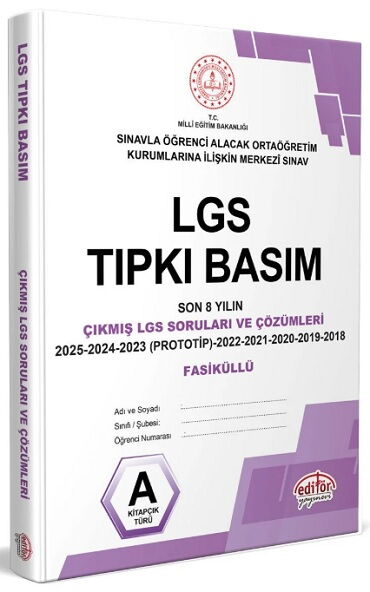 8.SINIF LGS TIPKI BASIM ÇIKMIŞ SORU ÇÖZÜM2018-2025