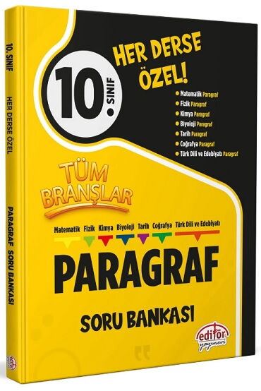 10.SINIF TÜM BRANŞLAR PARAGRAF SORU HER DERSE ÖZEL