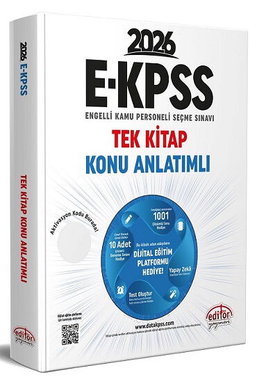 E KPSS ÖZEL TEK KİTAP KONU ANLATIMLI