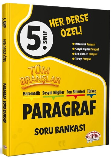 5.SINIF TÜM BRANŞLAR PARAGRAF SORU HER DERSE ÖZEL