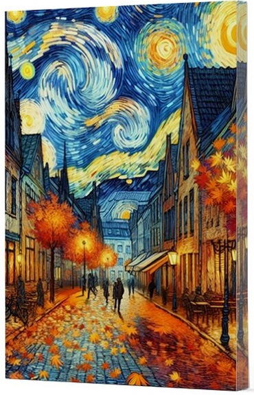 VAN GOGH 3  SOKAK ÇİZGİSİZ DEFTER YAN BASKILI