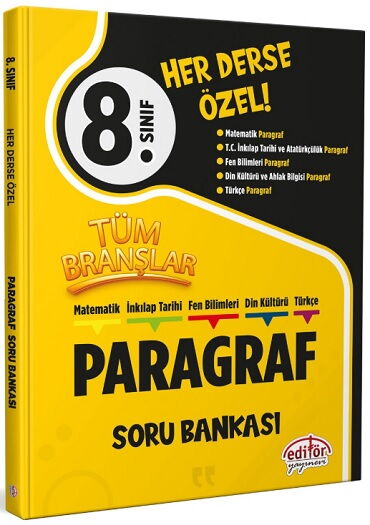 8.SINIF TÜM BRANŞLAR PARAGRAF SORU HER DERSE ÖZEL