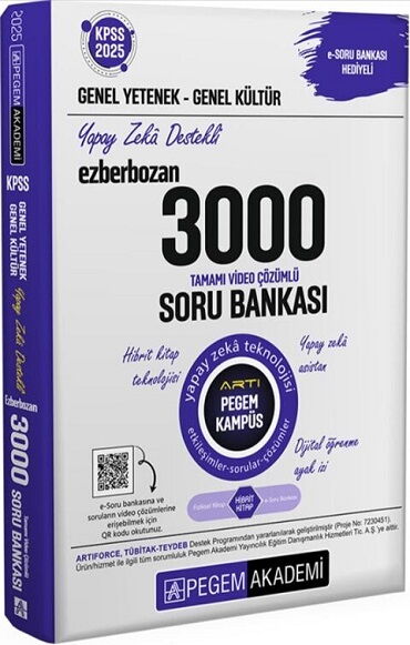 KPSS GENEL YETENEK EZBERBOZAN 3000 SORU 2025