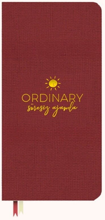 ORDİNARY SÜRESİZ AJANDA BORDO KETEN