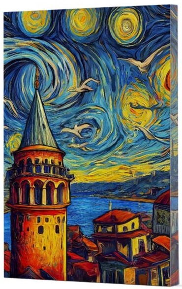 VAN GOGH 5 GALATA ÇİZGİLİ DEFTER YAN BASKILI