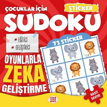 ÇOCUKLAR İÇİN SUDOKU BASİT SEVİYE 1 STİCKER HEDİYE