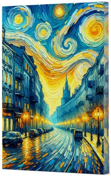 VAN GOGH 6 SOKAK ÇİZGİLİ DEFTER YAN BASKILI