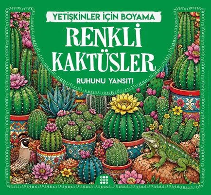 RENKLİ KAKTÜSLER YETİŞKİNLER İÇİN BOYAMA