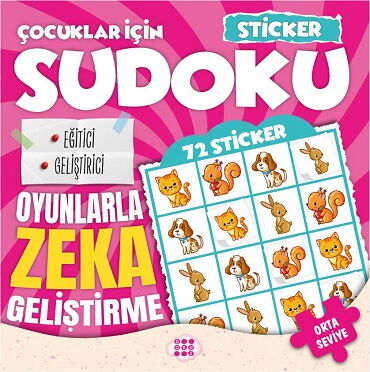ÇOCUKLAR İÇİN SUDOKU ORTA SEVİYE 1 STİCKER HEDİYE
