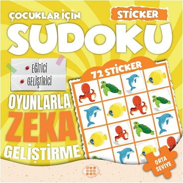 ÇOCUKLAR İÇİN SUDOKU ORTA SEVİYE 2 STİCKER HEDİYE