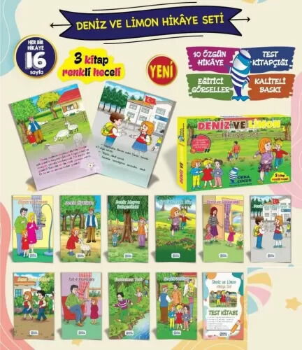 DENİZ İLE LİMON1.SINIF 10 KİTAP SET