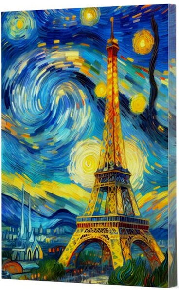 VAN GOGH 9 EYFEL KULESİ ÇİZGİSİZ DEFTER YAN BASKIL