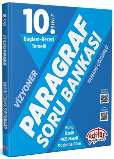 10.SINIF PARAGRAF SORU BANKASI VİZYONER