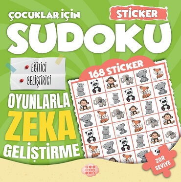 ÇOCUKLAR İÇİN SUDOKU ZOR SEVİYE 2 STİCKER HEDİYE