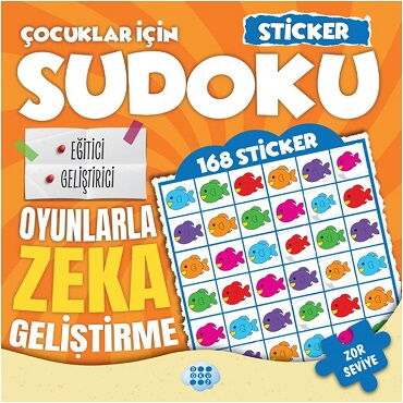 ÇOCUKLAR İÇİN SUDOKU ZOR SEVİYE 3 STİCKER HEDİYE