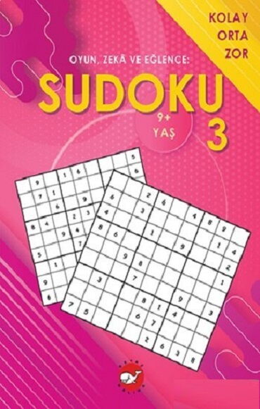 SUDOKU 3 OYUN ZEKA VE EĞLENCE KOLAY ORTA ZOR 9+YAŞ
