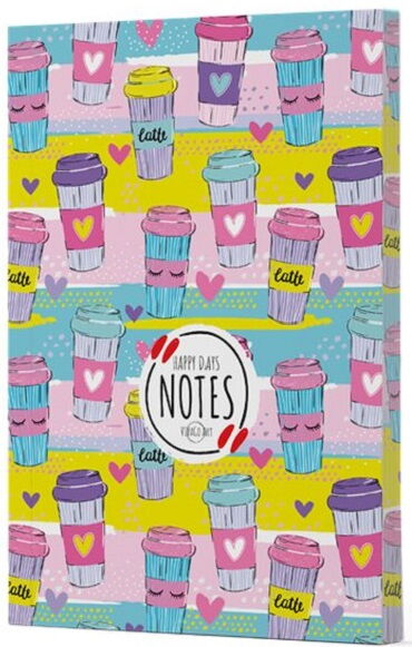 KAHVE 10 ÇİZGİLİ DEFTER YAN BASKILI