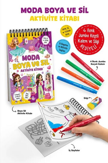 MODA BOYA VE SİL AKTİVİTE KİTABI