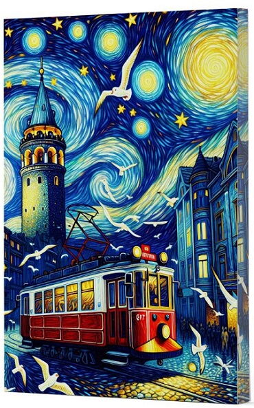 VAN GOGH 1 GALATA ÇİZGİLİ DEFTER YAN BASKILI