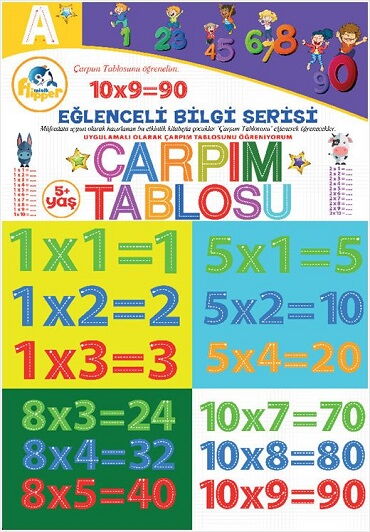 EĞLENCELİ BİLGİ SERİSİ ÇARPIM TABLOSU 5+ YAŞ