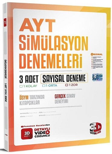YKS AYT SİMÜLASYON SAYISAL 3 LÜ DENEME 