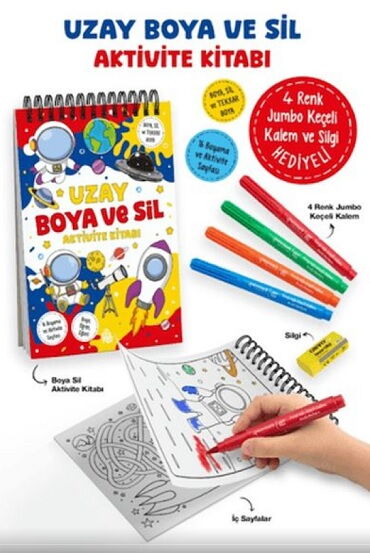 UZAY BOYA VE SİL AKTİVİTE KİTABI 3 YAŞ+