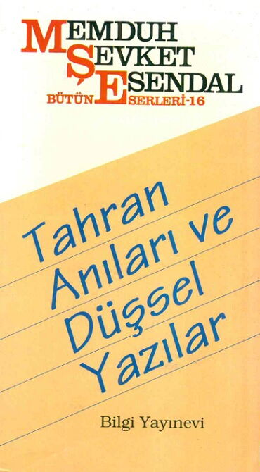 TAHRAN ANILARI VE DÜŞSEL YAZILAR