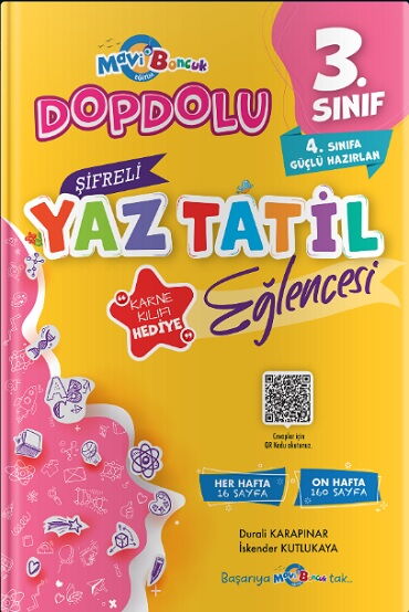 3.SINIF MAVİ BONCUK ŞİFRELİ YAZ TATİLİ EĞLENCESİ