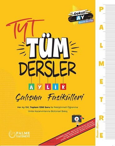 YKS TYT TÜM DERSLER AYLIK ÇALIŞMA FASİKÜL PALMETRE