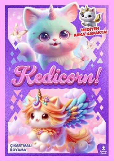 KEDİCORN PARTİ ZAMANI ÇIKARTMALI BOYAMA