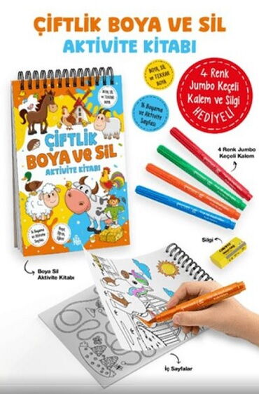 ÇİFTLİK BOYA VE SİL AKTİVİTE KİTABI 3 YAŞ+