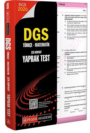 DGS TÜRKÇE MATEMATİK ÇEK KOPAR YAPRAK TEST