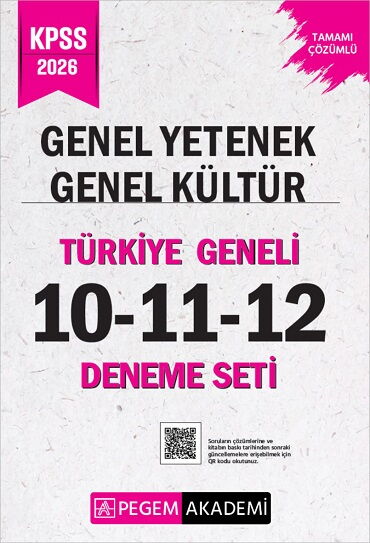 KPSS GY GK TÜRKİYE GENELİ 10-11-12 DENEME SETİ 3 L