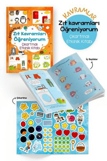 KAVRAMLAR ZIT KAVRAMLARI ÖĞRENİYORUM ÇIKARTMALI 3+