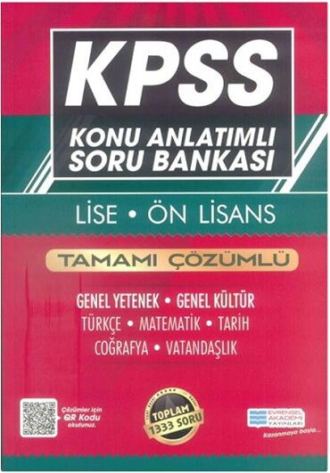 KPSS LİSE ÖNLİSANS KONU ANT.SORU BANKASI