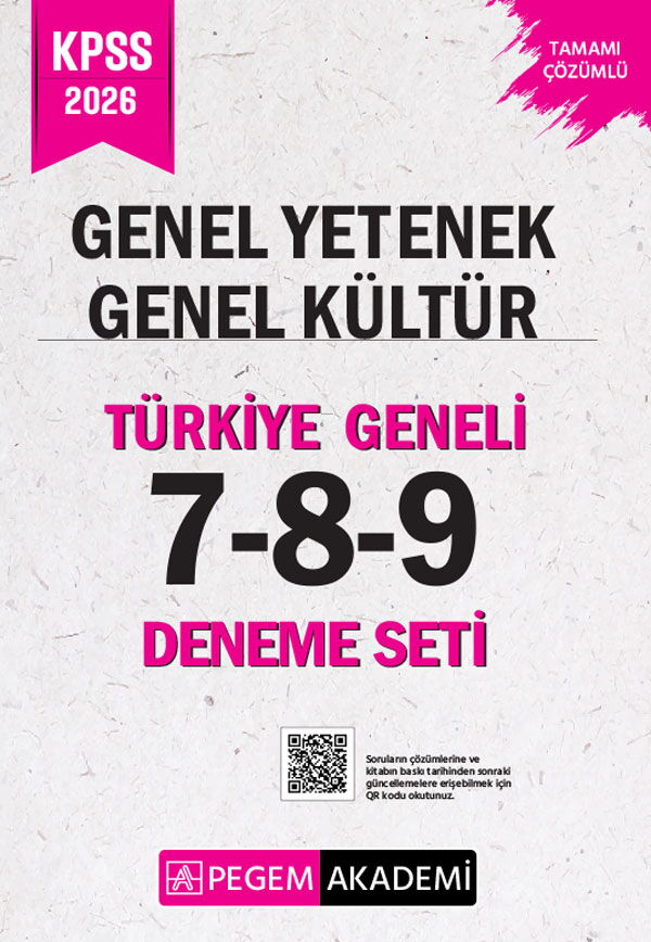 KPSS GY GK TÜRKİYE GENELİ  7-8-9 DENEME SETİ 3 LÜ