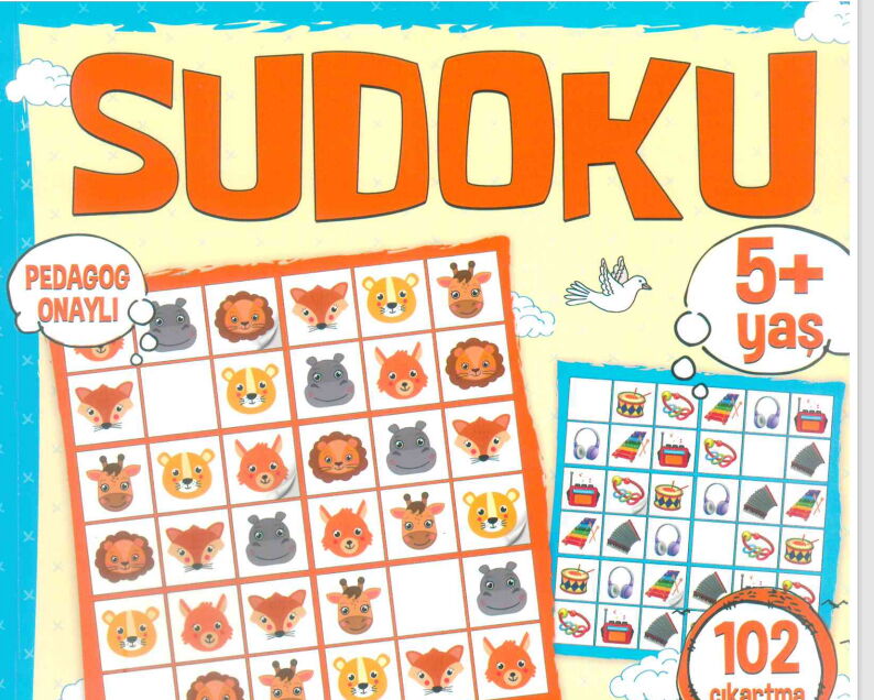 ÇOCUKLAR İÇİN SUDOKU ÇIKARTMALI 5+ YAŞ