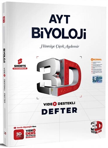YKS AYT BİYOLOJİ VİDEO DESTEKLİ DEFTER