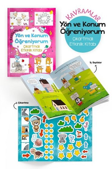 KAVRAMLAR YÖN VE KONUM ÖĞRENİYORUM ÇIKARTMALI 3+YA