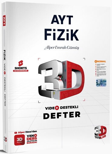 YKS AYT FİZİK VİDEO DESTEKLİ DEFTER