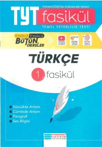 TYT TÜRKÇE KONU ÖZTETL SORU FASİKÜLÜ 1.FASİKÜL