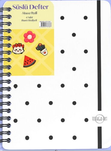 ÇİZGİLİ SÜSLÜ DEFTER 