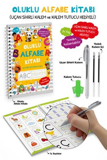 OLUKLU ALFABE KİTABI UÇAN SİHİRLİ KALEM VE KALEM T