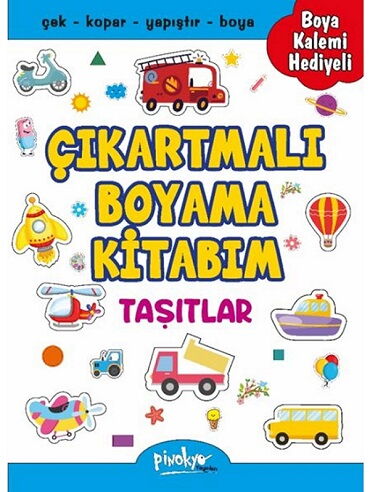 TAŞITLAR BOYAMA KİTABI ÇIKARTMALI