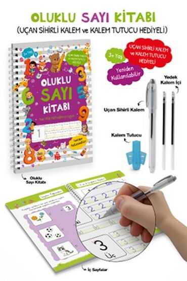OLUKLU SAYI KİTABI UÇAN SİHİRLİ KALEM VE KALEM TUT