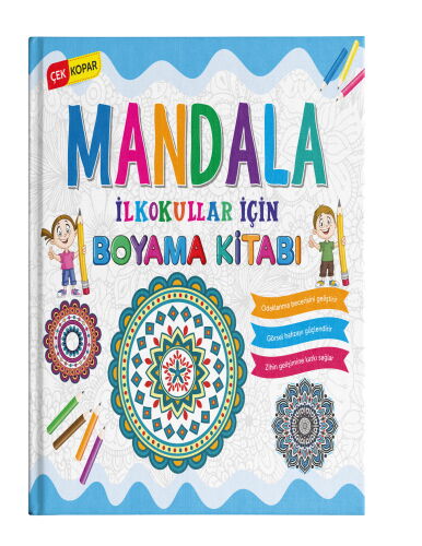 MANDALA İLKOKULLAR İÇİN BOYAMA KİTABI ÇEK KOPAR