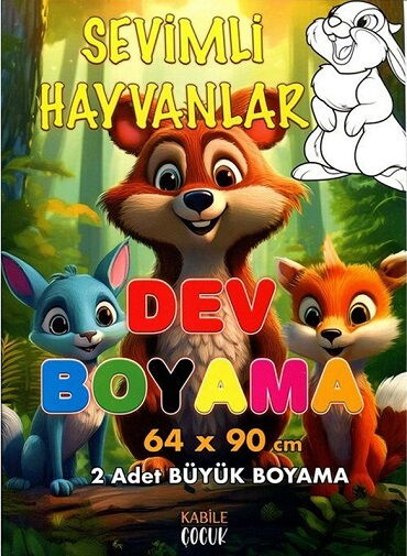 DEV BOYAMA SEVİMLİ HAYVANLAR